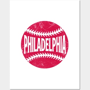 Philadelphia Retro Baseball - White Posters and Art